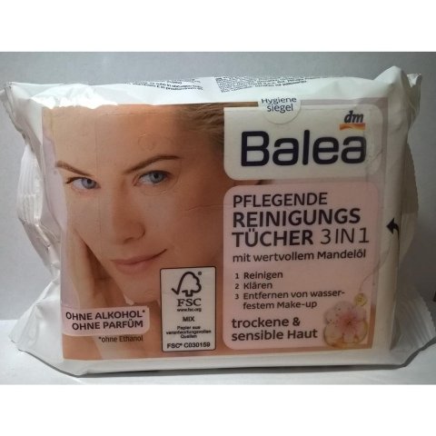 Pflegende Reinigungstücher 3in1 trockene & sensible Haut von Balea