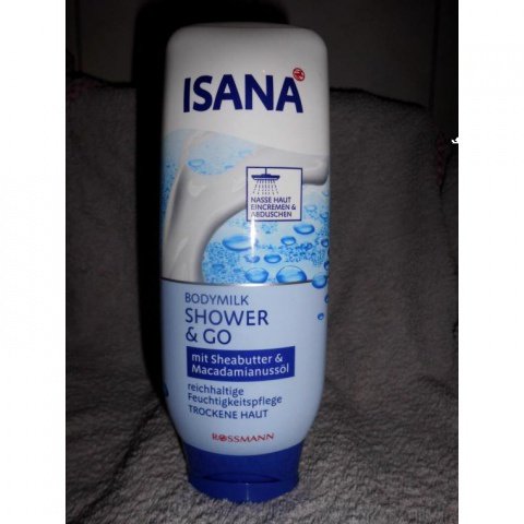 Bodymilk - Shower & Go - Sheabutter & Macadamianussöl von Isana