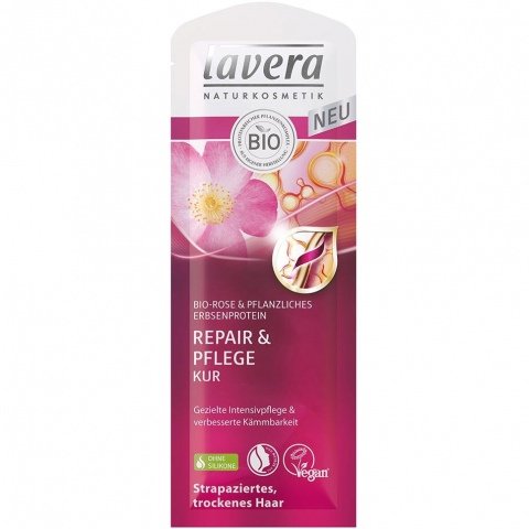 Repair & Pflege Kur Bio-Rose & pflanzliches Erbsenprotein von Lavera