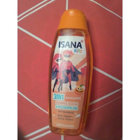 Isana Kids - 3in1 Shampoo, Dusche & Pflegespülung - Mandarine von Isana