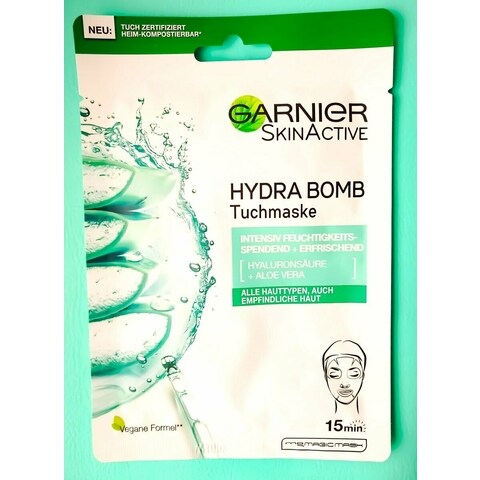 SkinActive - Hydra Bomb - Tuchmaske - Alle Hauttypen, auch empfindliche Haut von Garnier