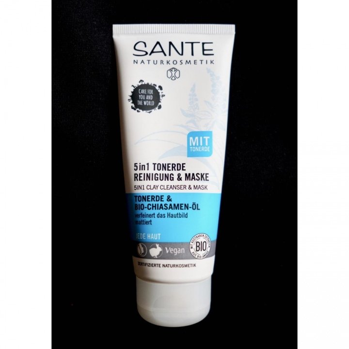 Sante - 5in1 Tonerde Reinigung und Maske - Tonerde & Bio-Chiasamen-Öl | Reinigungscremes